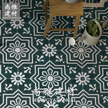 Retro Net Red dark green tiles toilet wall tiles balcony kitchen parquet floor tiles 300