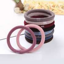 Korean hair accessories strong pull constantly base base Hairband hair rope flocking rubber band leather cover headdress head rope accessories women