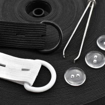 Black and white elastic band wide elastic adjustable buttonhole pregnant women pants children rubber band with clothing accessories