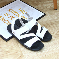 Fashion Summer Male Drag Non-slip White Breathable for household word slippers Mens feet cool Drag sandals mens daily