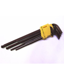 L-shaped ball head extended hexagon wrench set Imported S2 material plus hard 9-piece set of hexagonal key male imperial