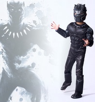 Halloween party performance Avengers dress up children cool black panther warrior muscle costume