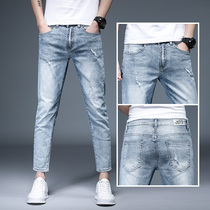 men's ankle jeans 2022 new slim fit pencil autumn new men's spring autumn trendy versatile pants