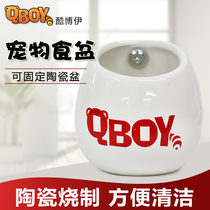 Special purpose for ferrets to prevent overturning anti-Planer pet mink ceramic food basin can be fixed to prevent drag