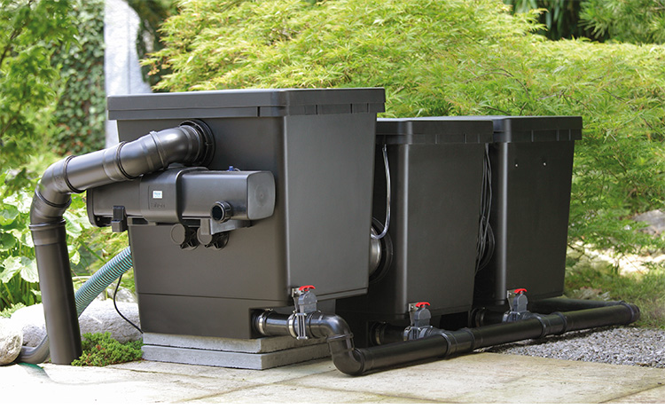 德国oase全自动清洗生物过滤器大型鱼池生态池塘锦锂鱼池过滤系统