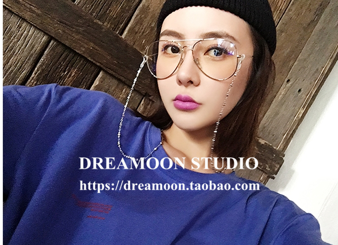 韩版潮复古ins带链条眼镜挂脖防滑眼镜链子时尚墨镜带挂绳链眼睛