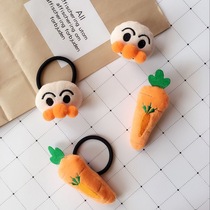 38 ~ Bread fat carrot hair band head rope Korea cute cartoon fabric hair band rubber band brooch bag