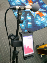 Mobile phone ipad clip clip on the microphone stand live broadcast performance photo horizontal rotating bracket Luo Wei shop