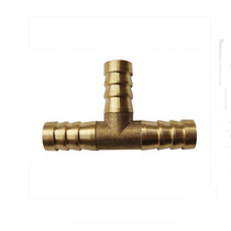 Pagoda three-way pure copper T-joint 6mm 8mm 10mm 12mm gas pipe inner diameter pneumatic quick connector