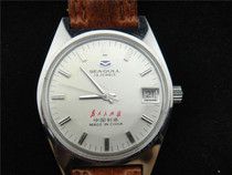 American blue label red letter serving the people single Calendar seagull male mechanical watch iron flower movement ST5