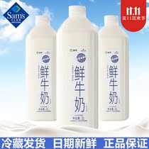 Sam Mengniu pure milk fresh milk 2L full pasteurized milk 2L bottle date fresh