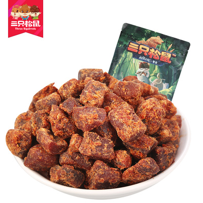 【三只松鼠牛肉粒110g】零食特产小吃牛肉干香辣/XO酱味小包