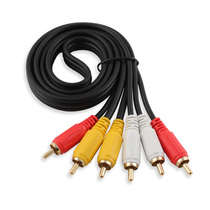 Autumn leaf original Q722 Three Lotus lotus pairs of three lotus lines (red and yellow white) plus coarse AV audio-video connecting line 20 m