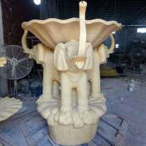 Sandstone Sculpture Large Fountain Residence HouseBattery Decorated Battery Elephant Can Add Dimensions Customized