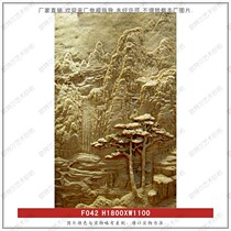 Sandstone sculpture relief mural Villa exterior wall decoration porch TV sand flower background wall decoration Alpine flowing water