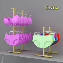 Lingerie shop shelf inner hanger jewelry rack underwear small chest rack underwear small bench display rack iron promotion frame