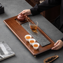 Uginshi Tea Tray Whole Solid Wood Tea Table Modern Minimalist Home Heavy Bamboo Tea Sea Drain Kung Fu Tea Furniture Tray