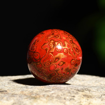 Mu Li lacquer beads pure hand 25mm inlaid snail black gold rhinoceros paint 30mm car hanging bag pendant choker