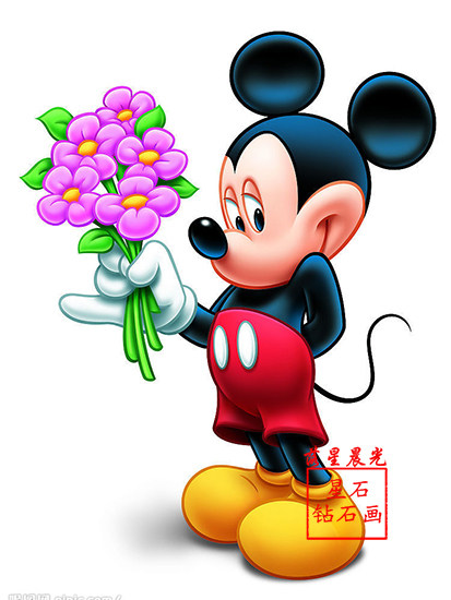 diy钻石画儿童卡通可爱米奇老鼠方钻满钻十字绣钻石绣贴钻画 包邮