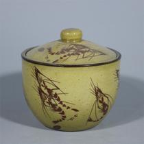 Cleansing Ogata Kiln Sand Red Shrimp Fun Tucked Canned Tea Canned Porcelain Used Collection Folk Old Objects Imitation