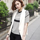 2024 ພາກຮຽນ spring and autumn slim fit suit vest short fashion suit collar Korean version slimming large size coat small vest for women