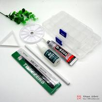 Full set of DIY tool set stick drill glue storage box B6000 pen tweezers triangle disc Nail Box