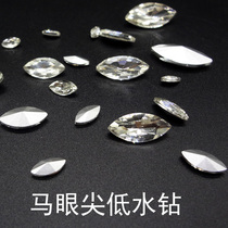 Horse eye tip low rhinestone glass Crystal Diamond Eye Repair drill shoes Crystal brick stone nail diamond nail nail Diamond