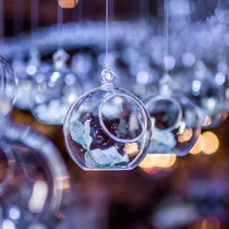 New wedding hanging ball background decorative plastic hollow ball transparent acrylic vase wedding props