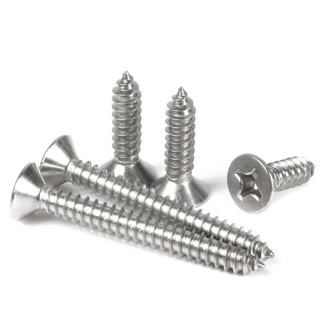 304 ສະແຕນເລດສະແຕນເລດຕົນເອງ tapping screws cross countersunk head screws ໄມ້ screws ຂະຫຍາຍຫົວແປ 1M2M3M4M5M6