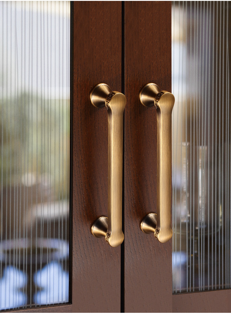 新中式柜门拉手轻奢现代简约橱柜门把手手柄抽屉拉手柜子把手金色