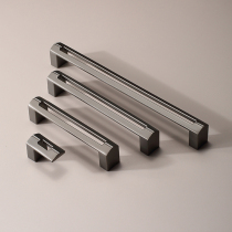 Modern minimalist wardrobe door handle black light luxury upscale cupboard door handle handle drawer five gold accessories extremely minimalist