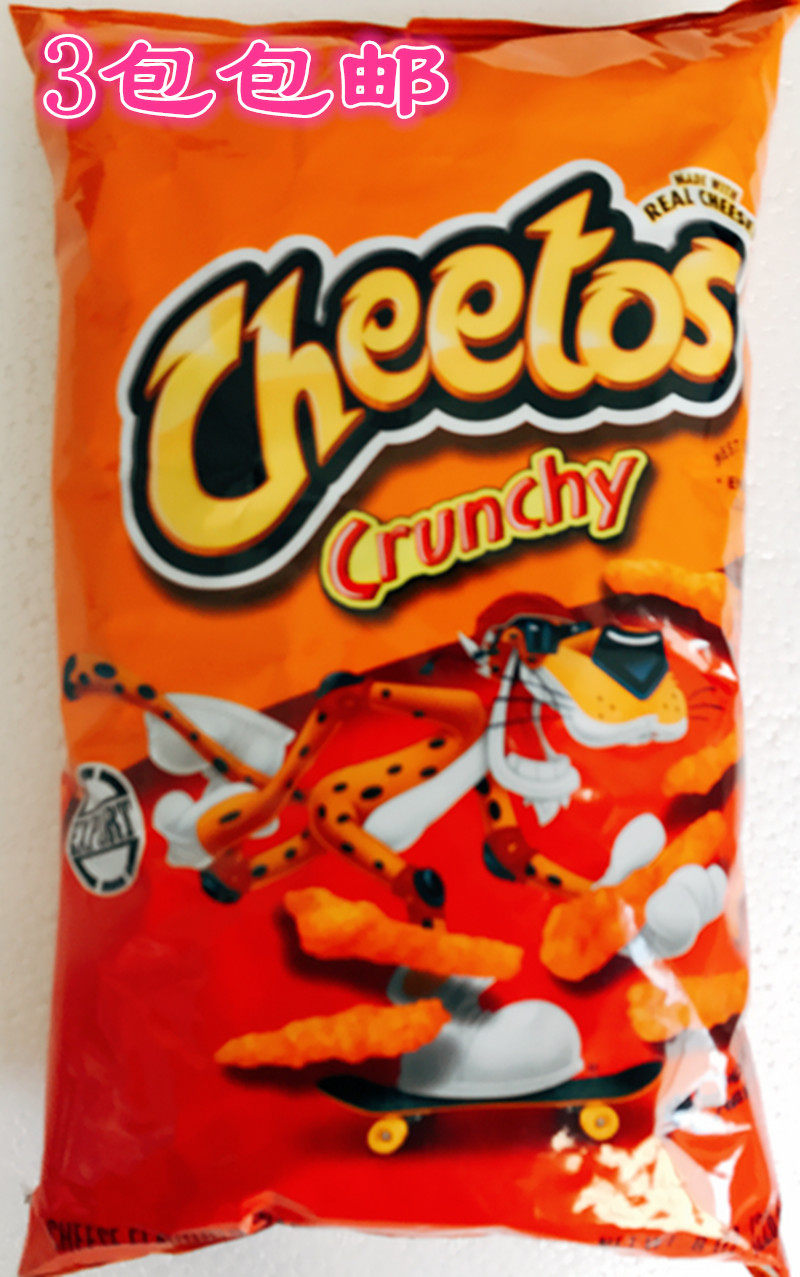 3包包邮美国版 cheetos crunchy奇多芝士粟米条/特脆粟米条 227g_不
