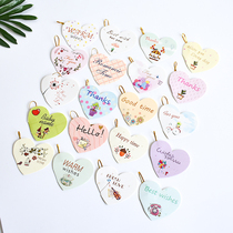 140 heart-shaped greeting cards small card paper Korean Creative Childrens Day cartoon Birthday wishes Thank you message card