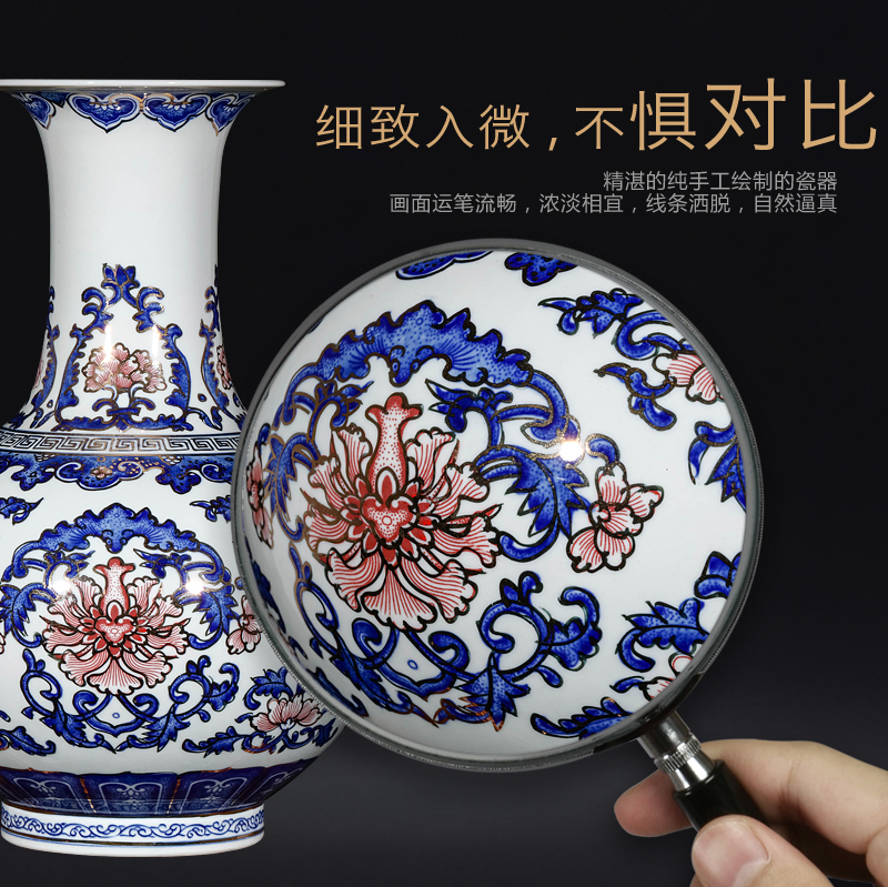 Jingdezhen blue and white paint bottles of Chinese antique hand - made ceramics from the sitting room porch TV ark, flower adornment furnishing articles