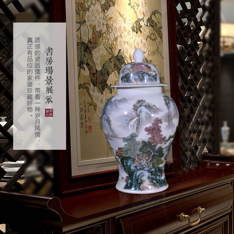 The Master of jingdezhen ceramics hand - made general mountain breeze smoke pot Chinese sitting room porch decoration vase furnishing articles