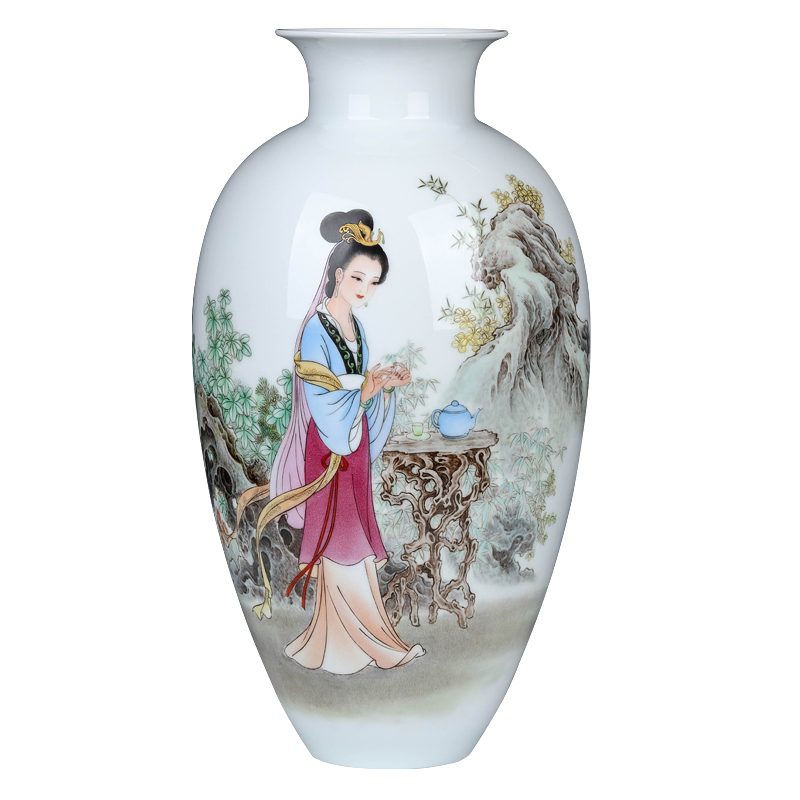 Jingdezhen ceramics dong - Ming li hand - made had Chinese style living room TV ark, flower arranging decoration as furnishing articles