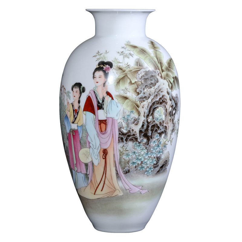 Jingdezhen ceramic dong - Ming li hand - made pastel had Chinese vase sitting room porch TV ark, flower arranging furnishing articles