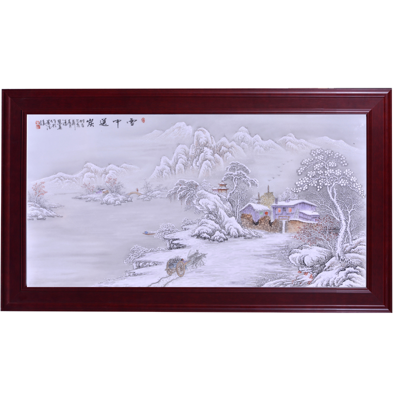 Jingdezhen ceramic mural painter hand - made porcelain plate painting in the sitting room porch sofa setting wall adornment furnishing articles