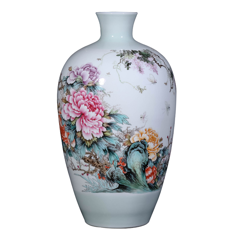 The Master of jingdezhen ceramics hand - made powder enamel bottles of Chinese style living room TV cabinet porch is decorated furnishing articles