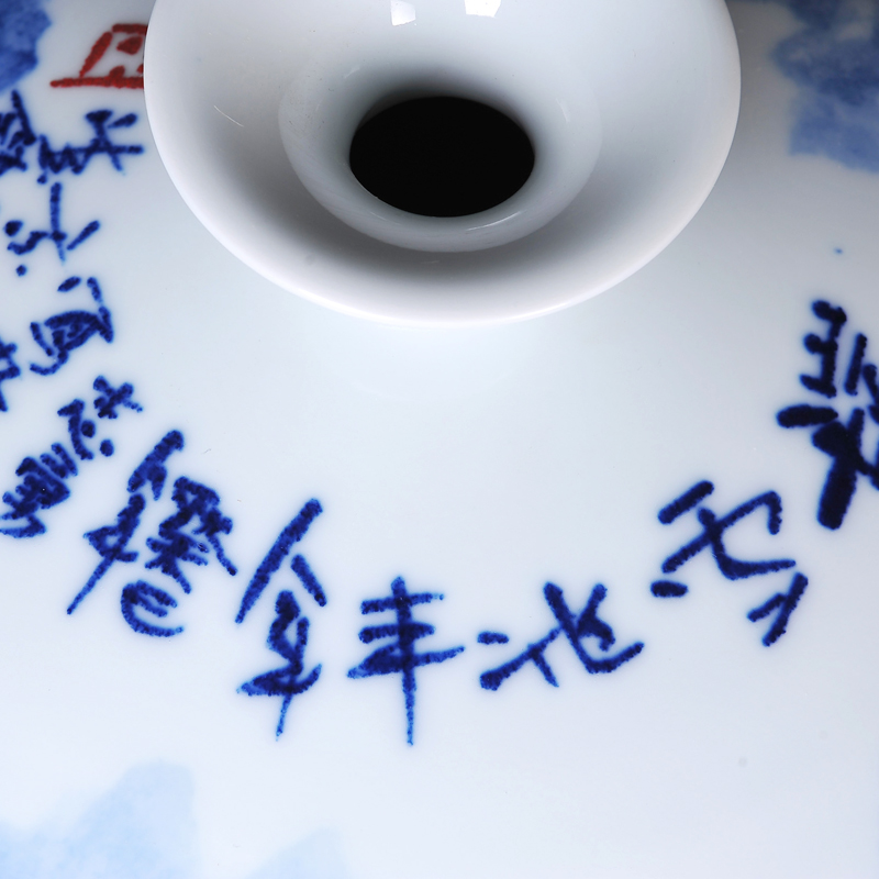 The Master of jingdezhen ceramics hand - made snow small expressions using the and heavily vase of blue and white porcelain gifts home crafts