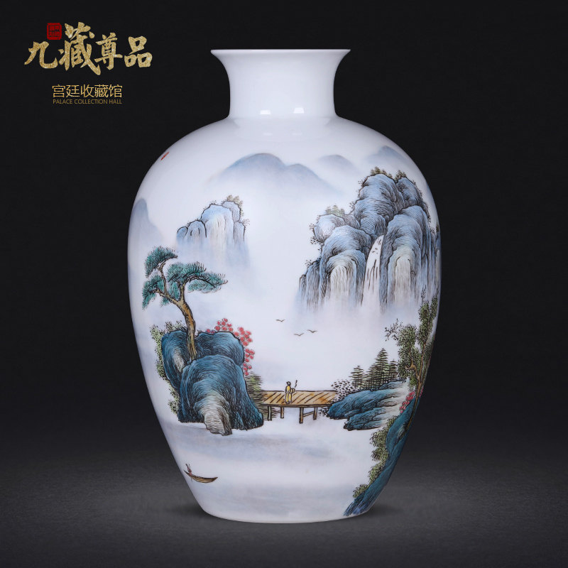 Jingdezhen ceramics hand - made vases furnishing articles sitting room of the new Chinese style flower arranging Nordic home wine decorative arts and crafts