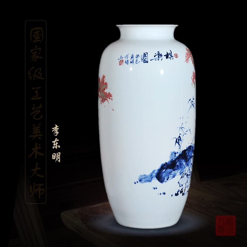 Jingdezhen blue and white youligong dong - Ming li hand - made ceramics vase is le figure sitting room handicraft furnishing articles