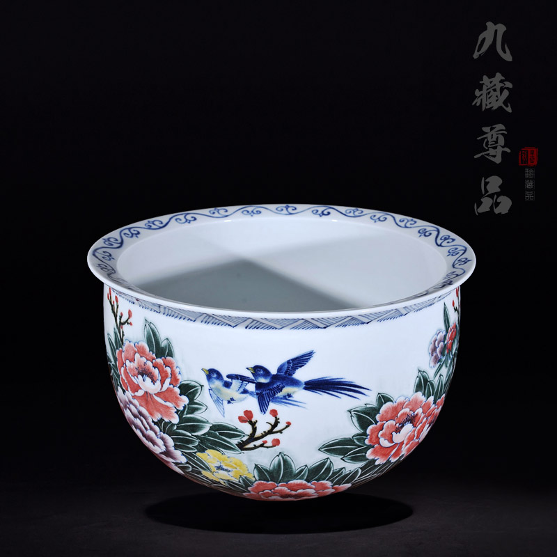 The Master of jingdezhen ceramics Cao Wen players draw vase "cornucopia" home furnishing articles in the living room