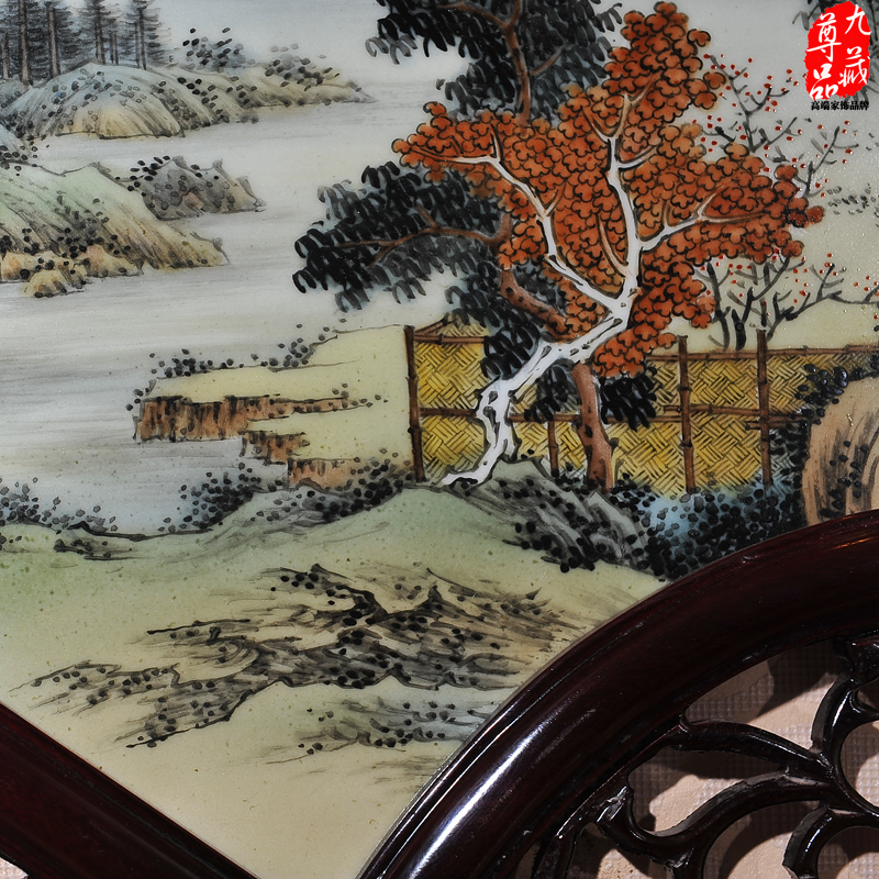 Jingdezhen ceramics bucolic dong - Ming li hand - made porcelain plate painting the sitting room adornment household crafts