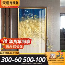 Fortune tree porch decorative painting modern simple abstract entrance corridor murals living room large hanging painting light luxury atmosphere