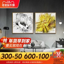Modern simple living room decoration painting roses abstract bedroom bedside painting flowers bloom rich Crystal porcelain Diamond Mural
