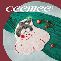 Castle Peak Meihu original design new Chinese style ancient beauty bedroom living room entrance mat bedside carpet INS