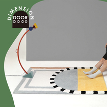 (Aoyama Meiku) original design Memphis geometric Nordic ins bedroom living room plush carpet bedside mat