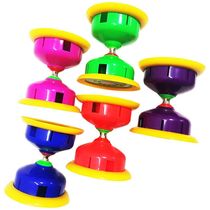 Shunhe 125 double-head five-bearing diabolo soft rubber ring anti-Fall side guard competitive V-groove five-axis double wheel with sound diabolo