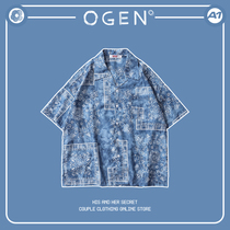 OGEN Club21SS tide brand men and women with the same niche design sense of summer new loose short-sleeved shirt